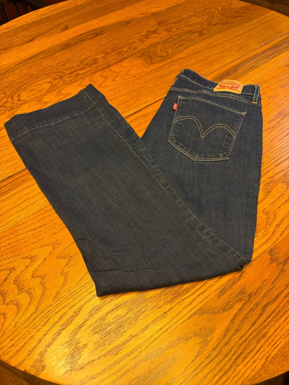 Levi's Women's Straight Leg Jeans — Dark Blue Denim